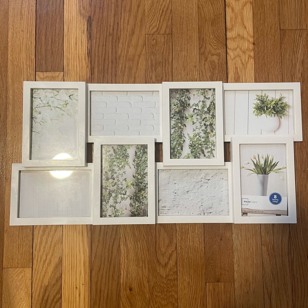 White collage picture frame